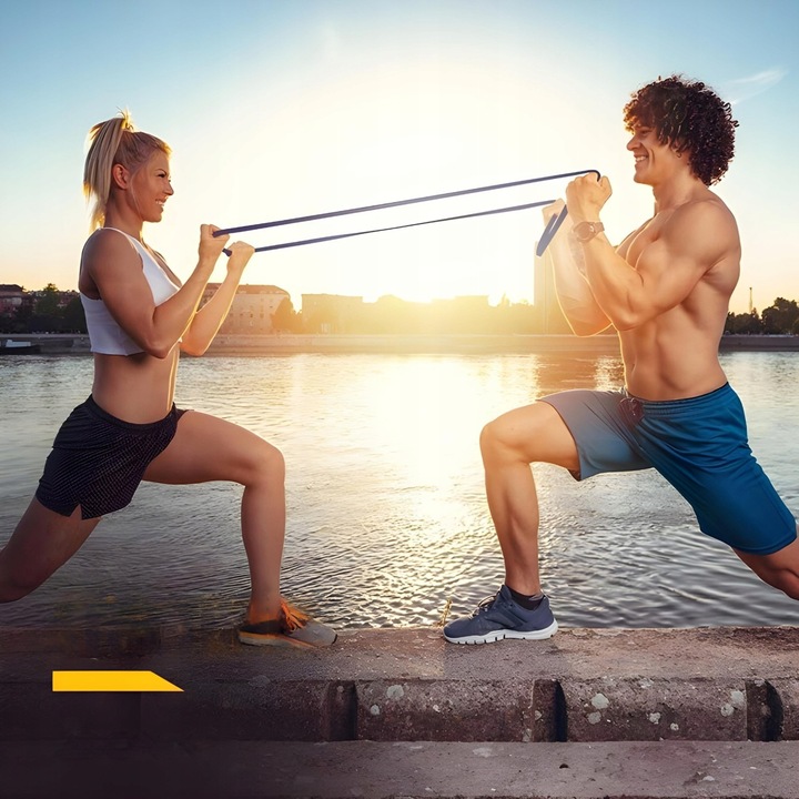 ZESTAW 4 GUM OPOROWYCH DO TRENINGU PODCIĄGANIA TAŚMY OPOROWE DO ROZCIĄGANIA