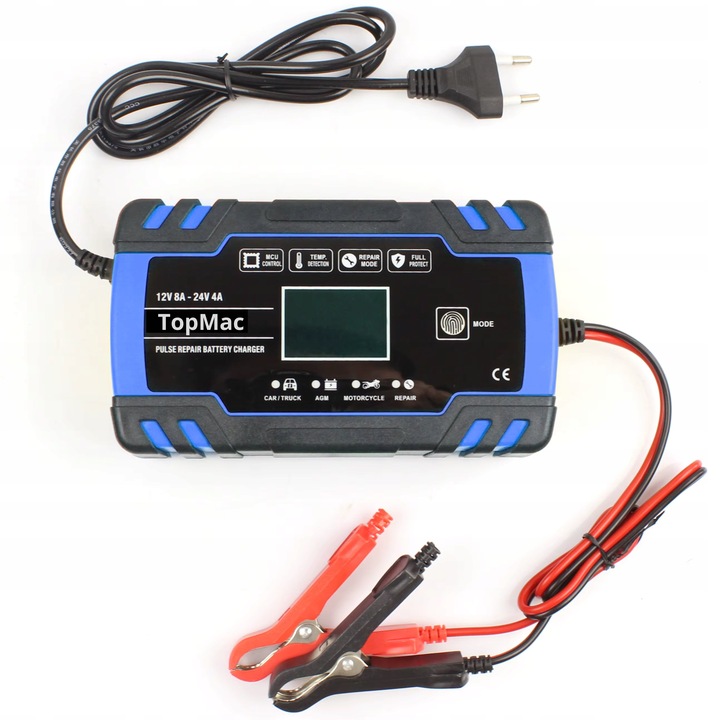 PROSTOWNIK DO AKUMULATORA FUNKCJA NAPRAWY SAMOCHODOWY AUTOMATYCZNY |12V 8A