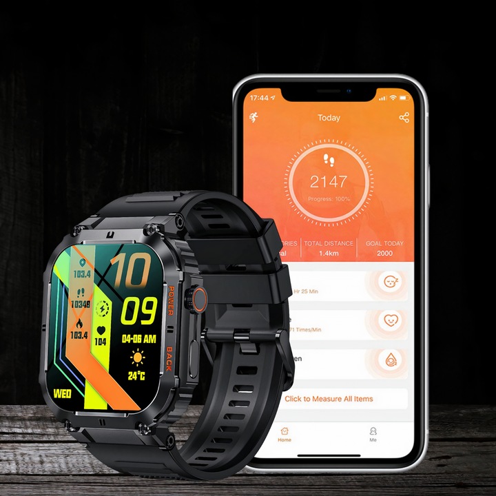 SMARTWATCH ZEGAREK MĘSKI ROZMOWY POLSKIE MENU PULS CIŚNIENIE POWIADOMIENIA