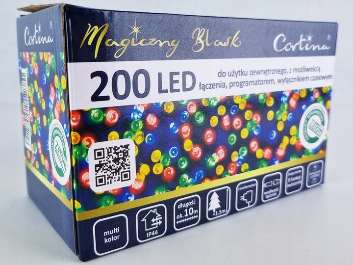 LAMPKI CHOINKOWE 200LED TIMER lampek Zewnętrzne CHOINKĘ CHOINKA KOLOROWE