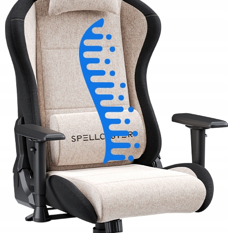 Fotel Gamingowy Materiałowy Obrotowy Biurowy Krzesło Gracza Kubełek Sense7