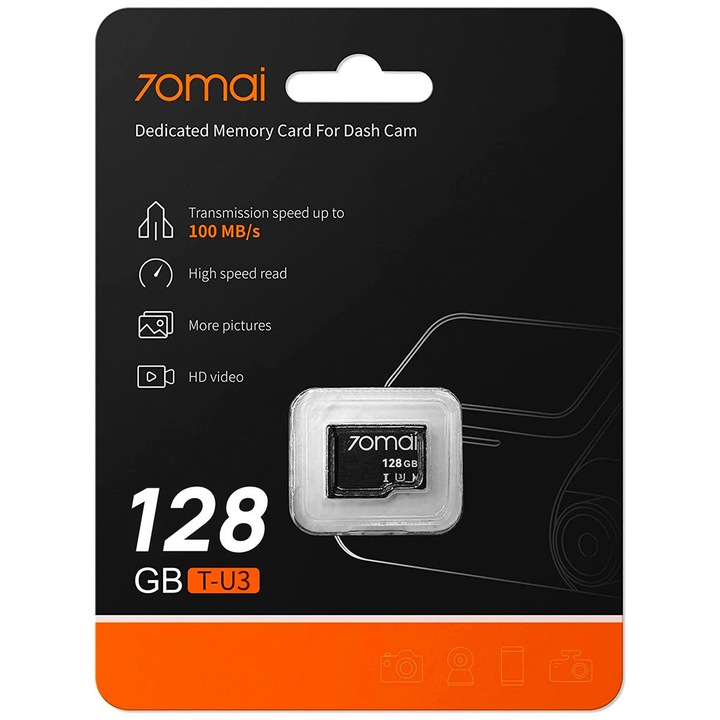 Kamera samochodowa 70mai Wideorejestrator A200 + tylna RC11+ parking+ 128GB