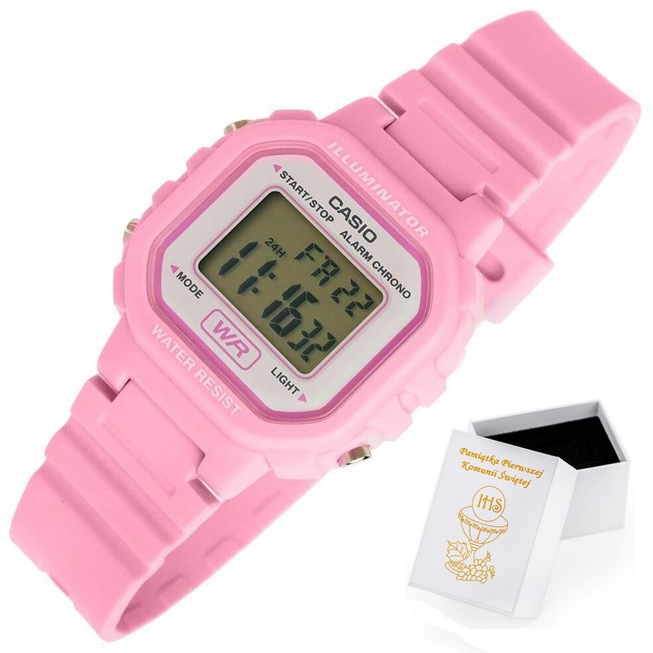 ZEGAREK DZIECIĘCY CASIO dla dziewczynki PREZENT NA KOMUNIĘ +BOX +TOREBKA