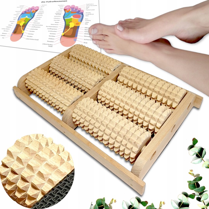 Drewniany Wałek do Masażu Stóp