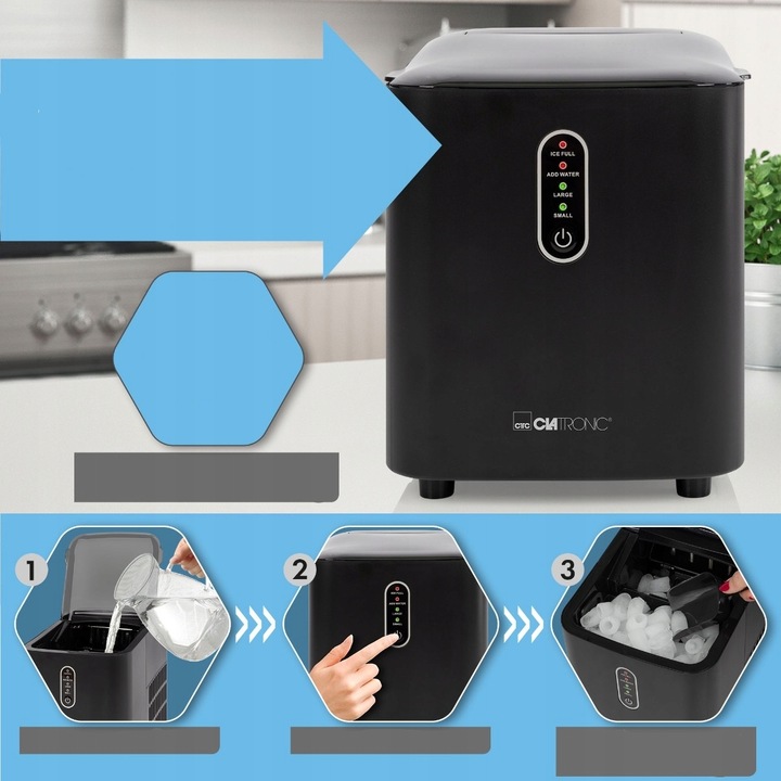 KOSTKARKA DO LODU MASZYNA DO KOSTEK 10kg/24h EKSPRESOWY LÓD KOSTKI S/L