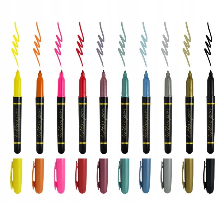 Tatuaze Dla Dzieci Tatuaze Zmywalne Dla Dzieci Szablony + 10x Flamastry