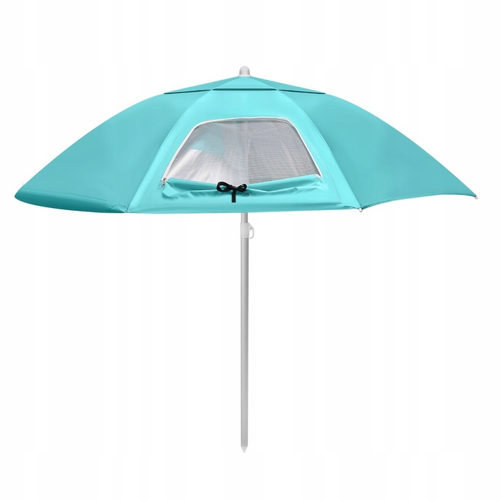 Duży parasol plażowy 2w1 namiot parawan ogrodowy składany w pokrowcu