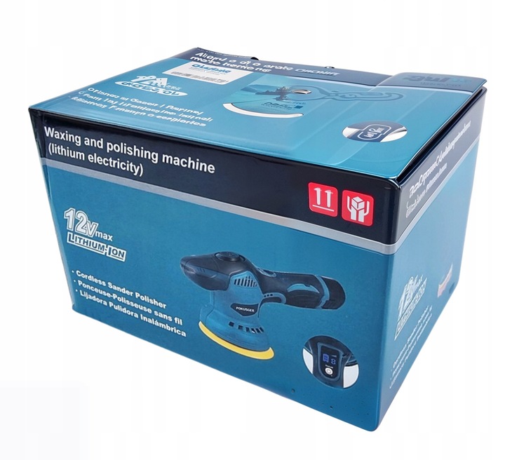 POLERKA SAMOCHODOWA AKUMULATOROWA NA BATERIE + 2x aku 2.0AH 12V MOCNA