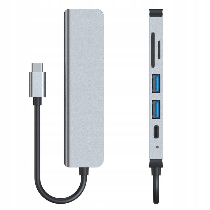 ROZDZIELACZ ADAPTER HUB HDMI TYPE-C USB-C SD MICRO-SD DO MACBOOK M1 M2 M3