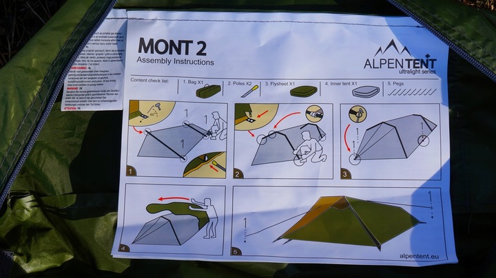 Namiot AlpenTent MONT2 Ultralight 2os. TYLKO 2,2kg