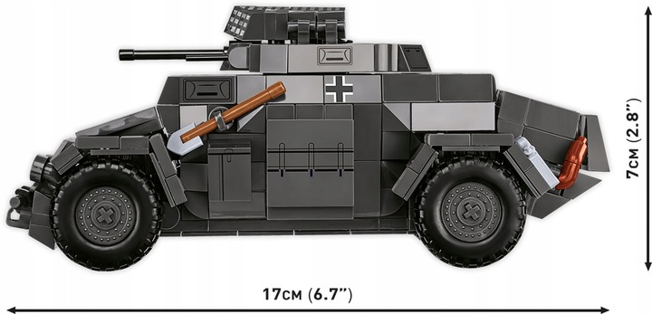 Klocki COBI 2657 Sd.Kfz.222 lekki pojazd niemiecki bojowy siły zwiadowcze