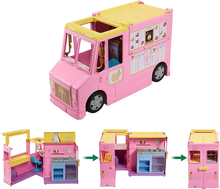 Barbie HPL71 Lemoniadowy truck furgonetka auto Mattel