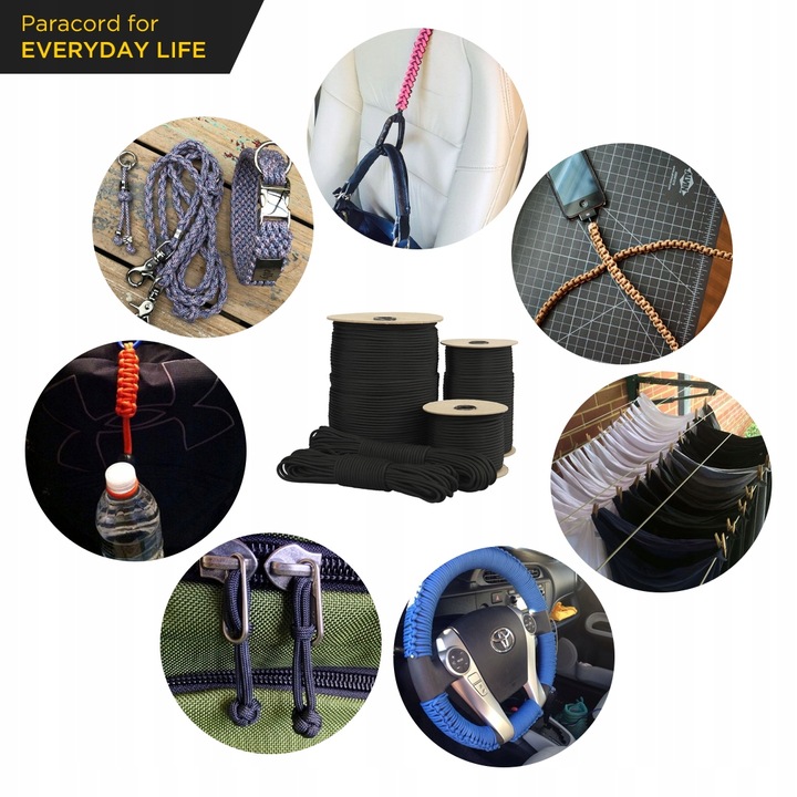 Linka EDCX 4mm Paracord 550 - (Red, 30 m)