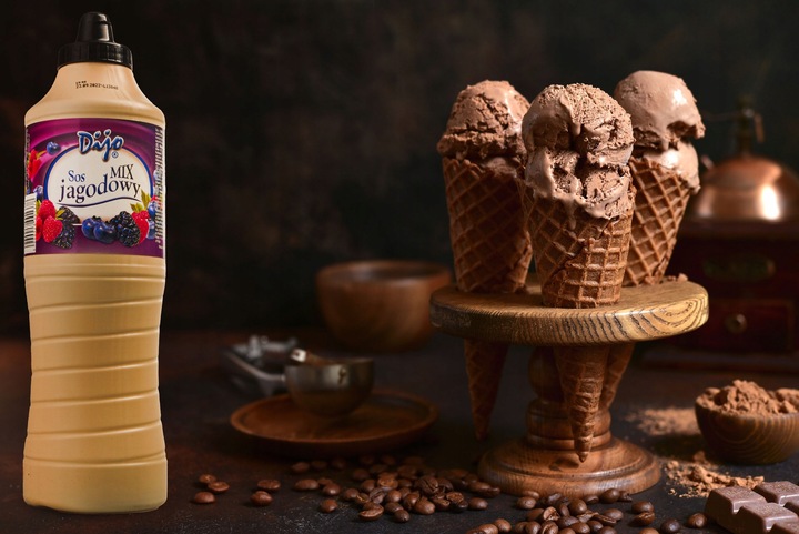 Sos Polewa do Lodów DIJO Topping 1kg Jagodowy MIX