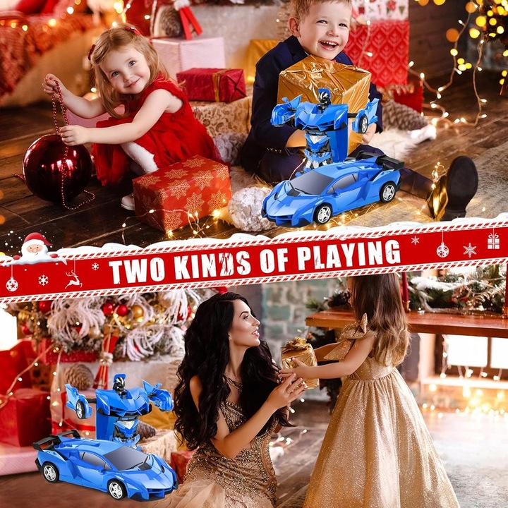 Thedttoy Transforming Toys – Zdalnie Sterowany Samochód 2w1 Robot