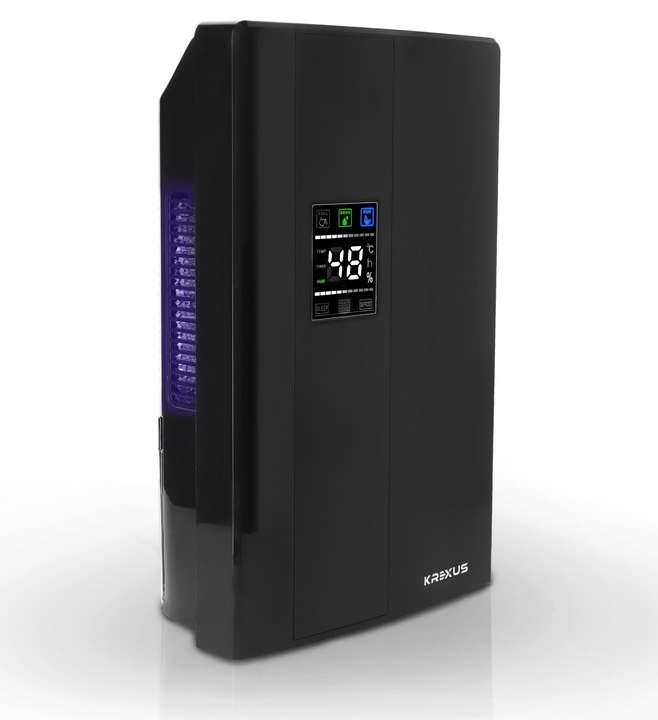 DUŻY OSUSZACZ POWIETRZA POCHŁANIACZ WILGOCI Z PILOTEM LAMPA UV KREXUS