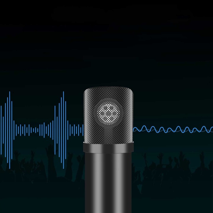 Mikrofon Studyjny Pojemnościowy JACK Gamingowy Statyw Filtr Youtube Zestaw