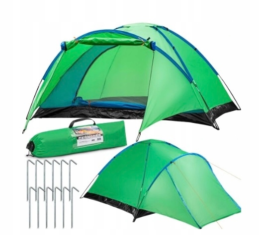 Namiot Turystyczny Kempingowy Duży 6-osobowy Praktyczny Igloo 240x290cm