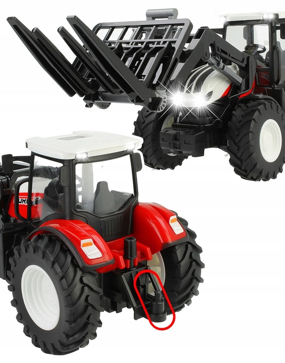 OGROMNY TRAKTOR ZDALNIE STEROWANY RC CIĄGNIK NA PILOT FARMA OŚWIETLENIE