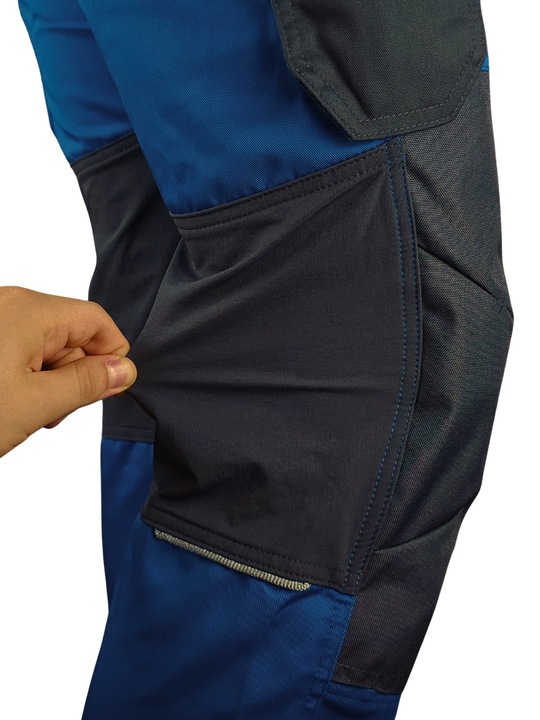 Spodnie ROBOCZE męskie BHP MOCNE ochronne ELASTYCZNE MONTERSKIE ODBLASKOWE