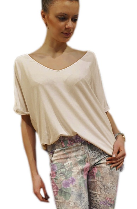 MIKOS*NOWOSĆ BLUZKA OVERSIZE, KIMONO Z DEKOLTEM SM