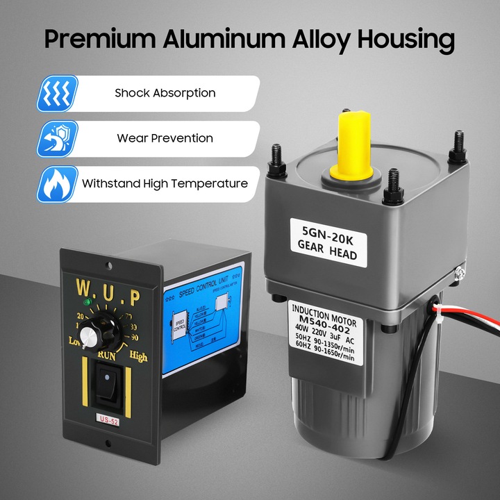 Silnik regulacji prędkości 40W 20K + regulator prędkości - 220V