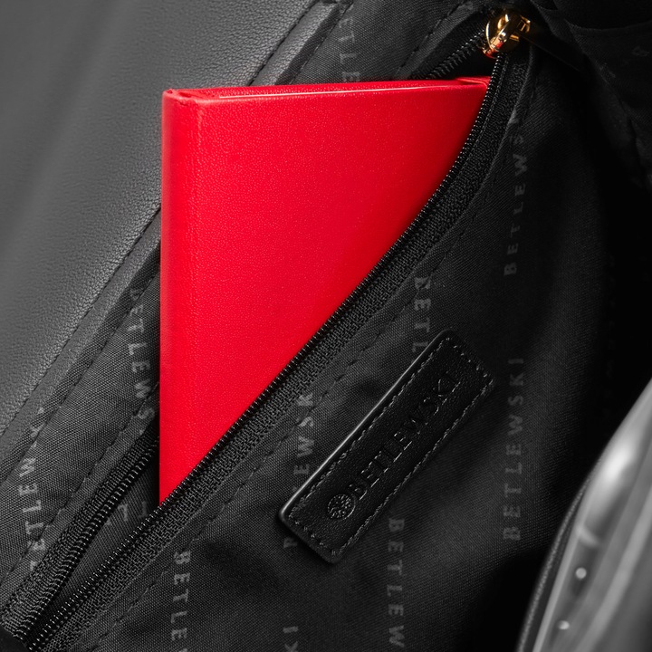 BETLEWSKI torebka wizytowa z ekoskóry ekologiczna wygodna wieczorowa