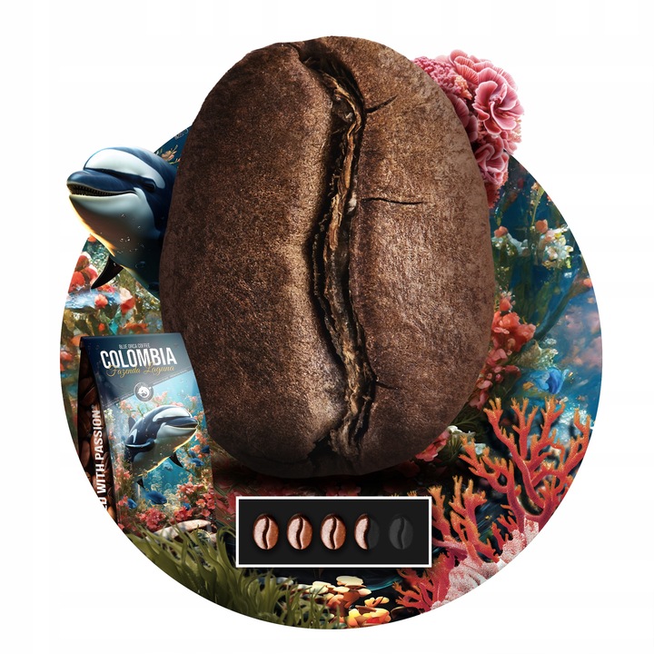 Kawa ziarnista 1kg COLOMBIA FAZENDA LAGUNA Fusion Edition 1kg + GRATIS
