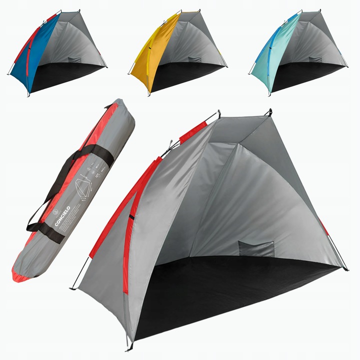 Namiot plażowy AQUASTIC Concielo szary UPF50+ Ochrona przed słońcem