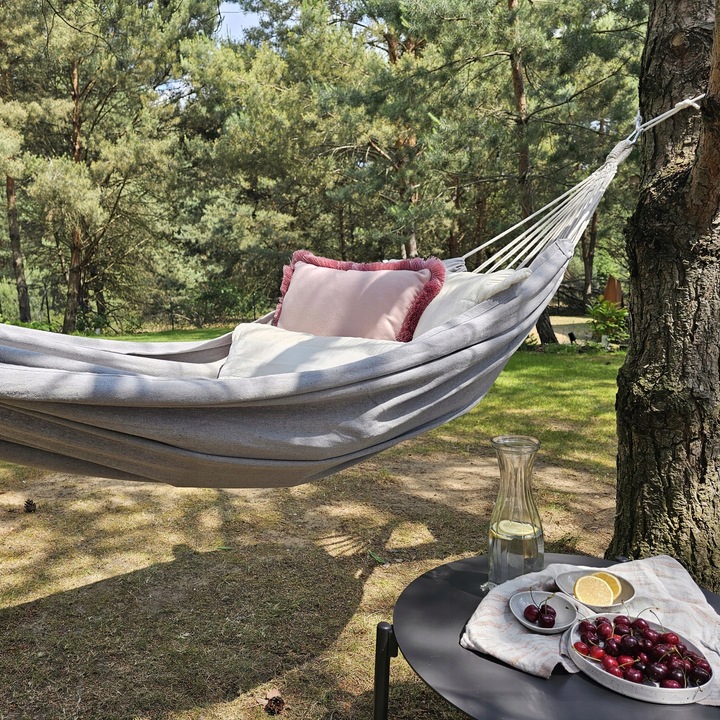 HAMAK OGRODOWY TURYSTYCZNY BOHO MOCNY 100x200cm 150kg + TORBA