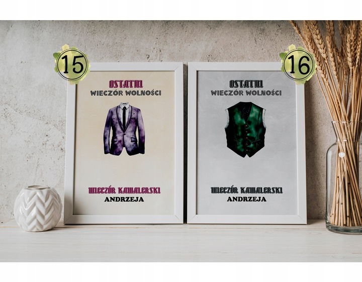 PREZENT NA WIECZÓR KAWALERSKI PAMIĄTKA OBRAZEK A4 IKWK