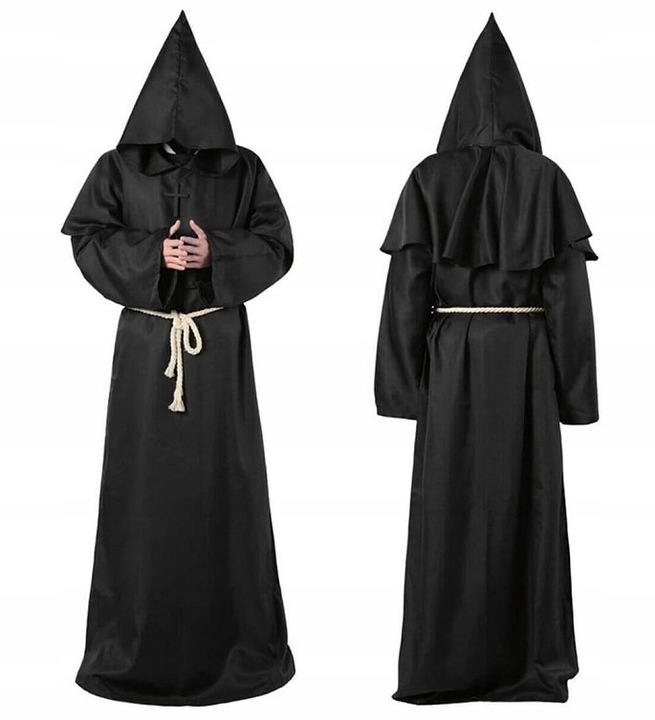 STRÓJ KOSTIUM PRZEBRANIE HABIT MNICH KSIĄDZ ZAKONNIK HALLOWEEN M/L 176/182