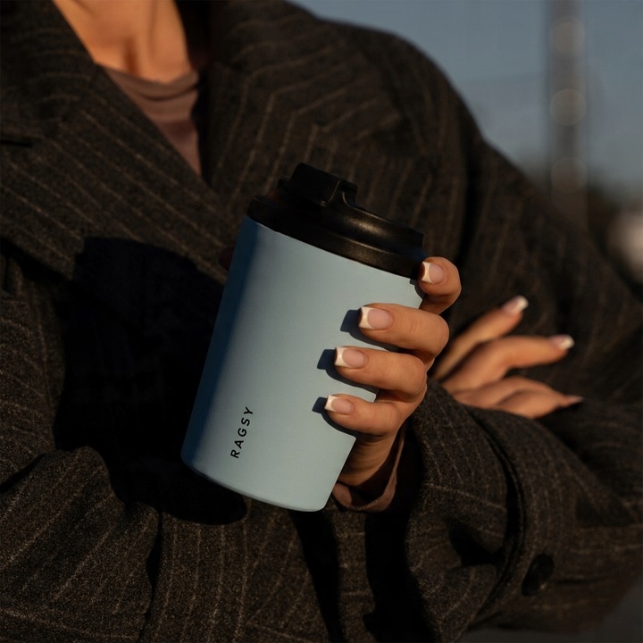 Kubek Termiczny ze stali nierdzewnej BPA FREE Simply Cup 340 ml - Sky