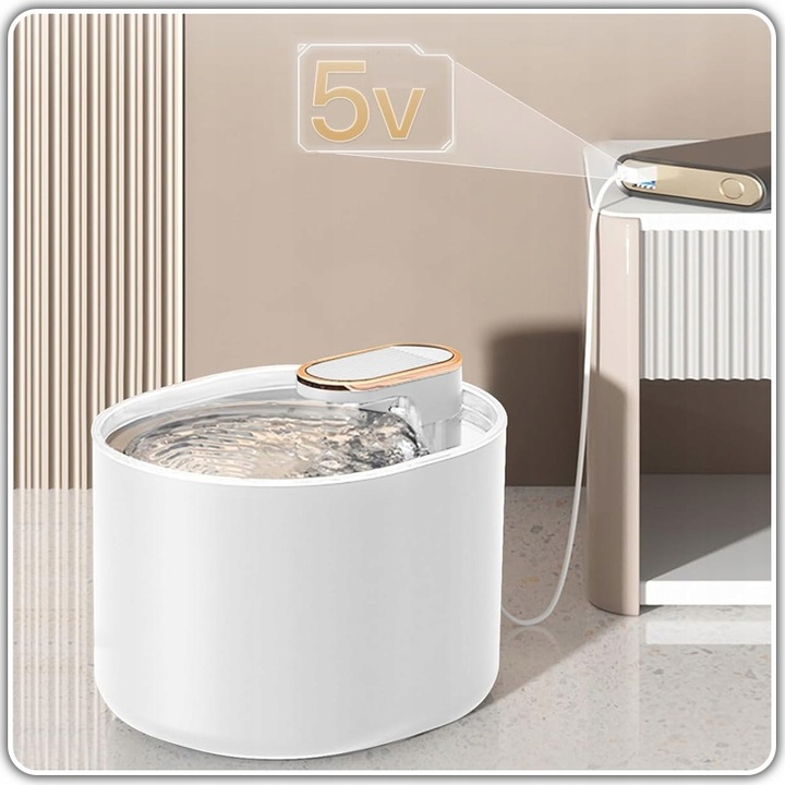 Poidełko Automatyczne Fontanna Wodna dla Kota Psa Filtr Czyszczący CICHA