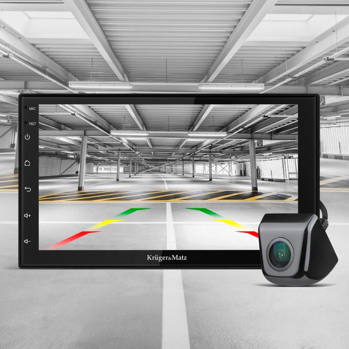 Kruger&Matz KM2010 Radio Samochodowe BT CarPlay Android +++ kamera cofania