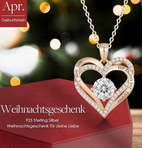 NASZYJNIK SREBRNY 925 + WISIOREK SERDUSZKO, PROJEKTOWANIE MARKI CDE