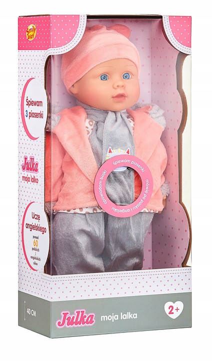 Smily Play Lalka Julka Interaktywna Bobas 40cm Mówi PL/ENG