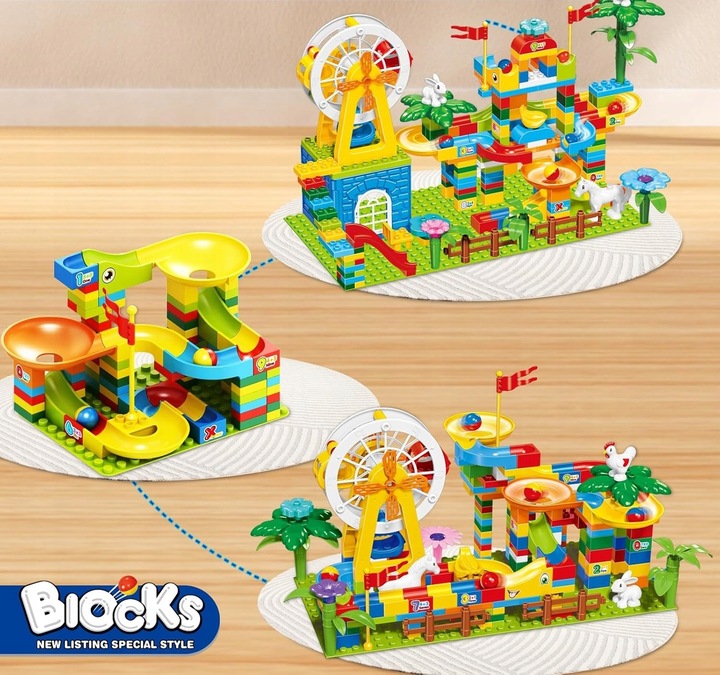 Klocki Konstrukcyjne Farma Duży Zestaw z 243 elementów dla Dzieci +3 lata