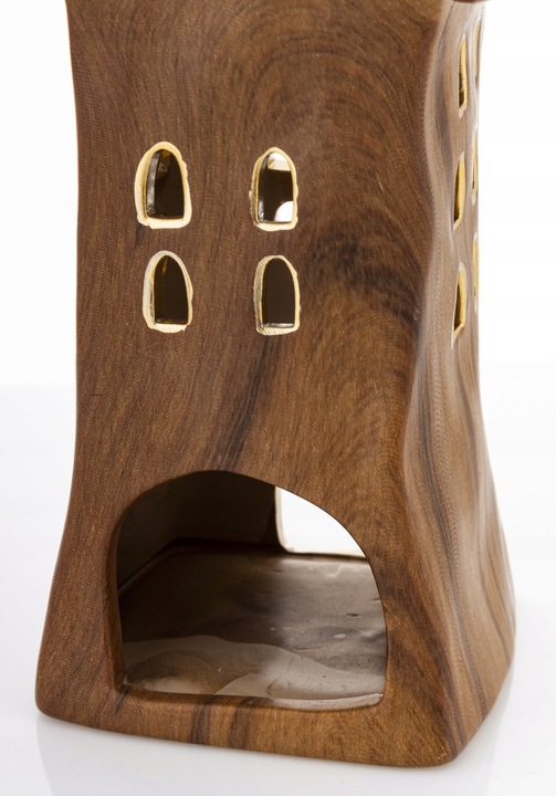 DOMEK 21x10 CM NA TEALIGHT LAMPION CERAMICZNY ŚWIĄTECZNY PREZENT NA ŚWIĘTA