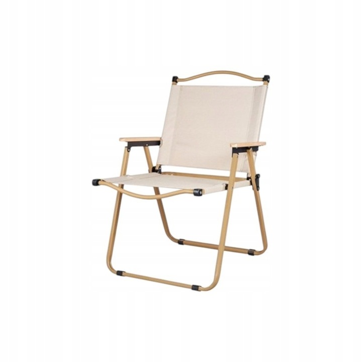Składane krzesło ogrodowe, turystyczne, kempingowe, kremowe KRT09K