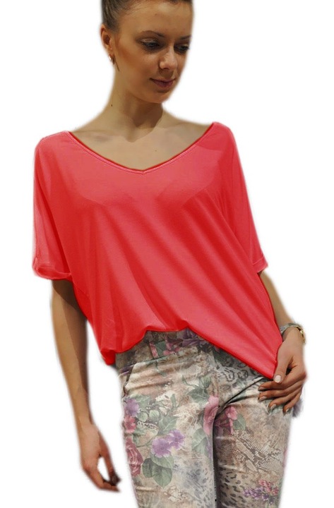 MIKOS*NOWOSĆ BLUZKA OVERSIZE, KIMONO Z DEKOLTEM SM