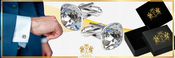 Spinki do Mankietów Koszuli Srebrne Stal Szlachetna 316L dla Niego Grawer