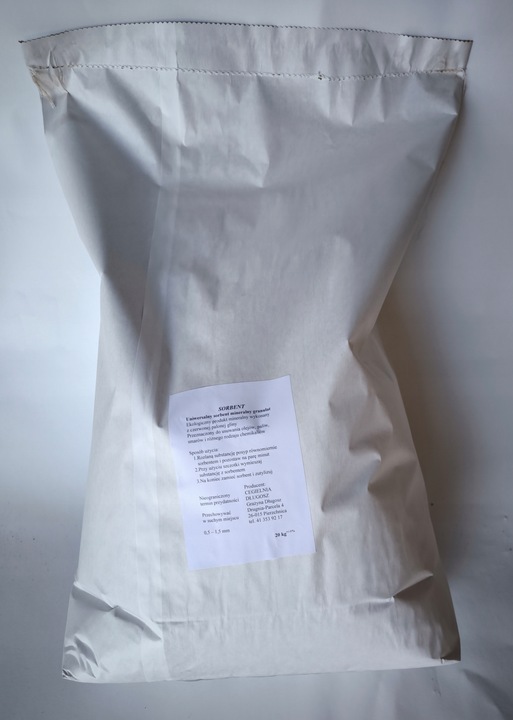 Sorbent uiwersalny, granulat do usuwania rozlanych cieczy 20kg