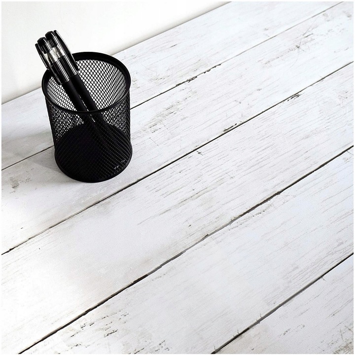 SAMOPRZYLEPNA TAPETA BIAŁA DESKA 3D 45cm x 10m