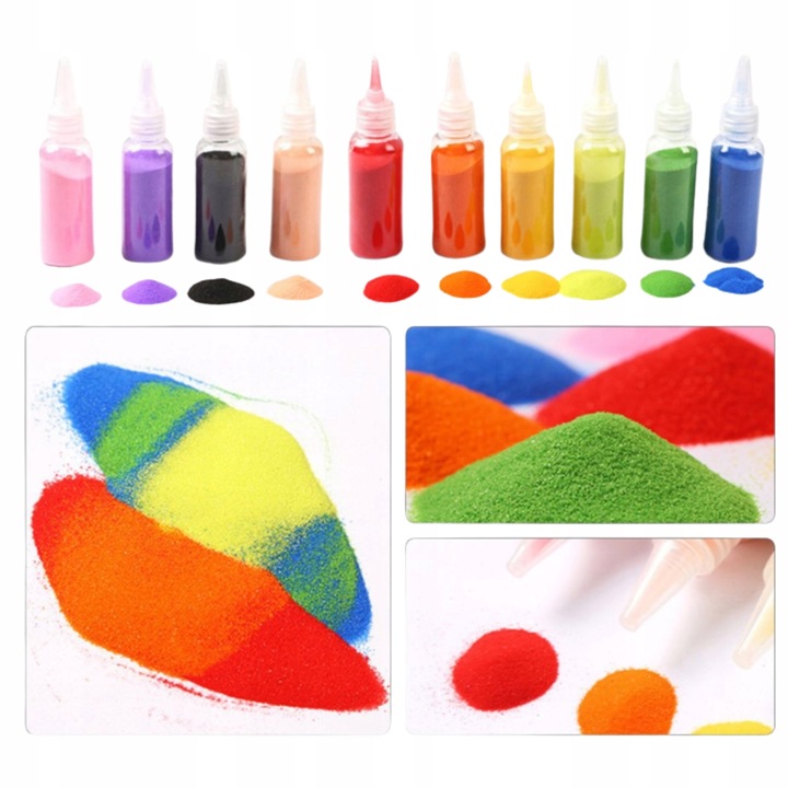 ZESTAW KREATYWNY DO MALOWANIA PIASKIEM SZABLONY DLA DZIECKA