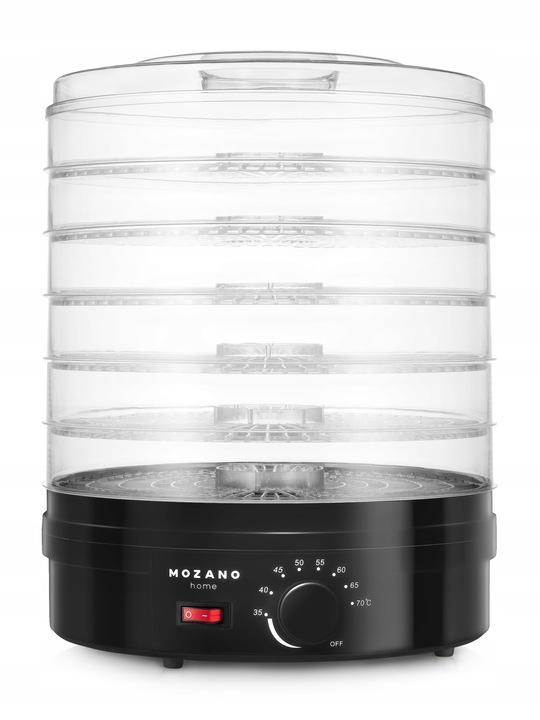 DUŻA SUSZARKA DO GRZYBÓW OWOCÓW WARZYW ZIÓŁ SPOŻYWCZA MOCNA 500W 6 SIT