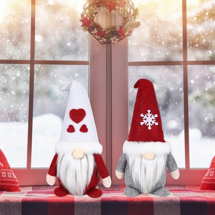 SKRZATY POD CHOINKĘ ŚWIĄTECZNE KRASNALE GNOMY OZDOBA NA ŚWIĘTA 2SZT KOMPLET