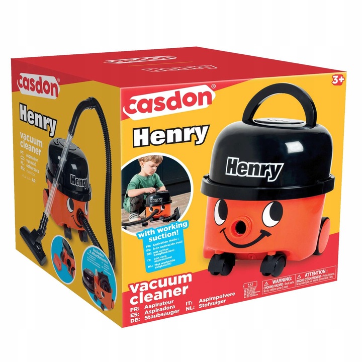ODKURZACZ HENRY DLA DZIECI CZERWONY FUNKCJA SSANIA CASDON