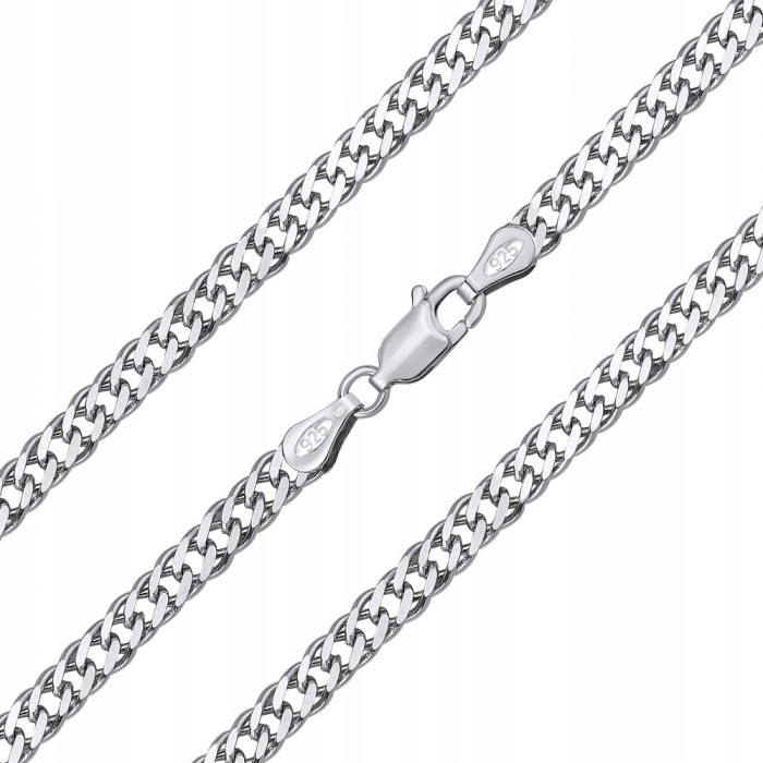 Łańcuszek srebrny pr. 925 Naszyjnik Splot Rombo Rombus | 55 cm x 5 mm