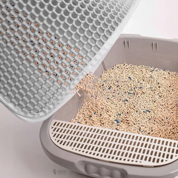 BARDZO DUŻA MATA POD KUWETE Dwuwarstwowa PODKŁADKA dla kota SZARA 75x55